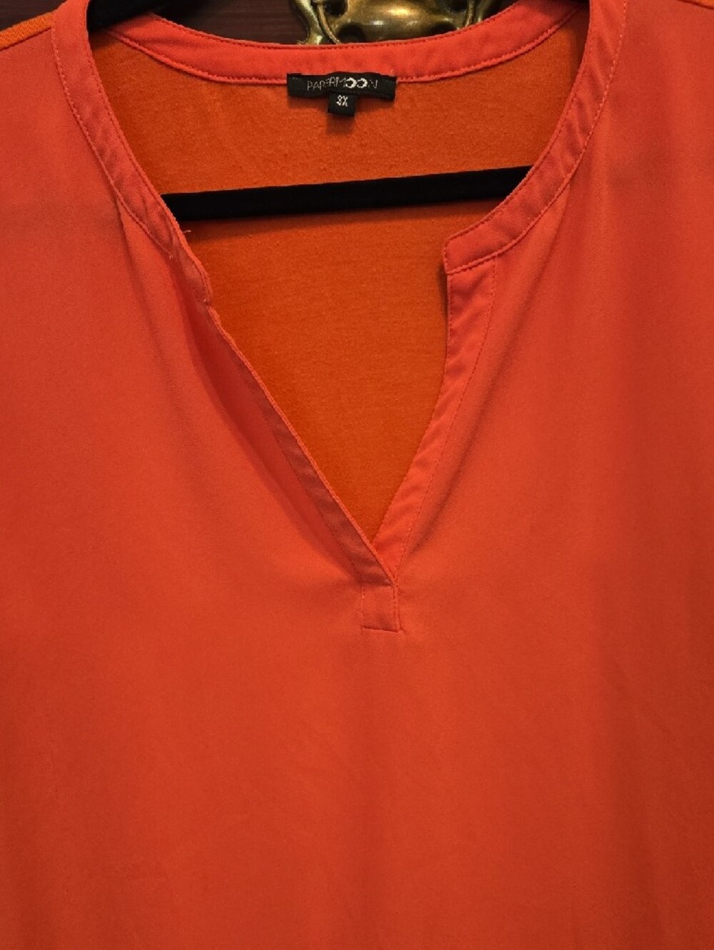 Papermoon Coral Sleeveless V-neck Top Size 3X - Picture 3 of 9